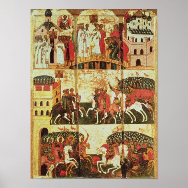 Battle between the Novgorodians and Suzdalians Poster (Front)