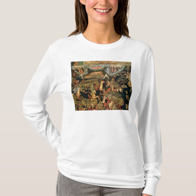 Battle between the Russian and Tatar troops T-Shirt (Front)