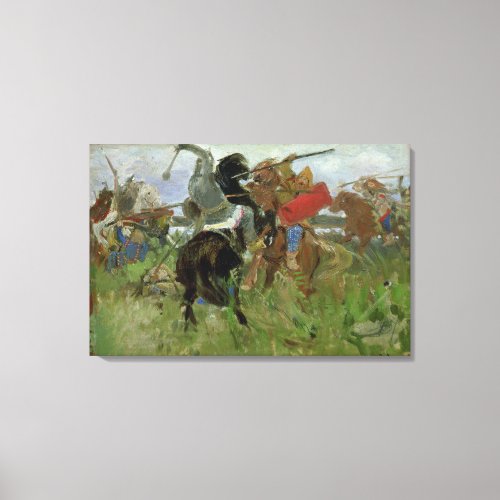 Battle between the Scythians and the Canvas Print
