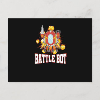 Battle Bot Robot Wars Holiday Postcard