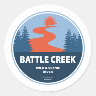 Battle Creek Wild And Scenic River Idaho Classic Round Sticker