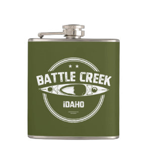 Battle Creek Wild And Scenic River Idaho Kayaking Flask