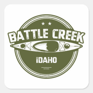 Battle Creek Wild And Scenic River Idaho Kayaking Square Sticker