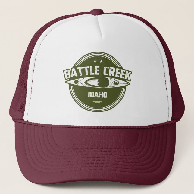 Battle Creek Wild And Scenic River Idaho Kayaking Trucker Hat (Front)