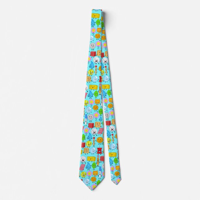 battle for dream island pattern neck tie (Front)