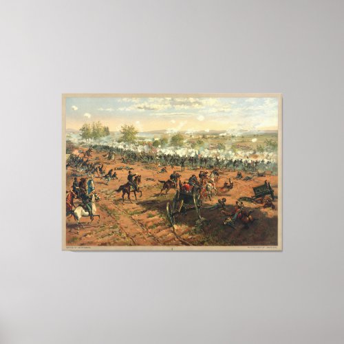 Battle Gettysburg Hancock at Gettysbug Thulstrup Canvas Print