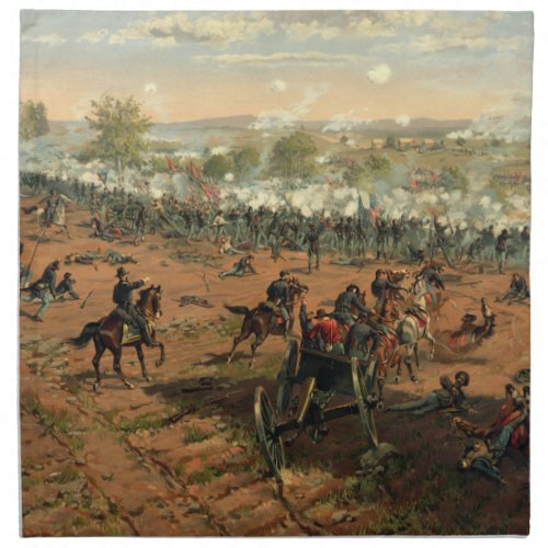 Battle Gettysburg Hancock at Gettysbug Thulstrup Cloth Napkin