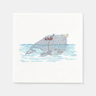 Battle Horn-Whale Napkins