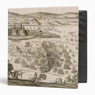 Battle near the Town of Levice in 1664, illustrati 3 Ring Binder