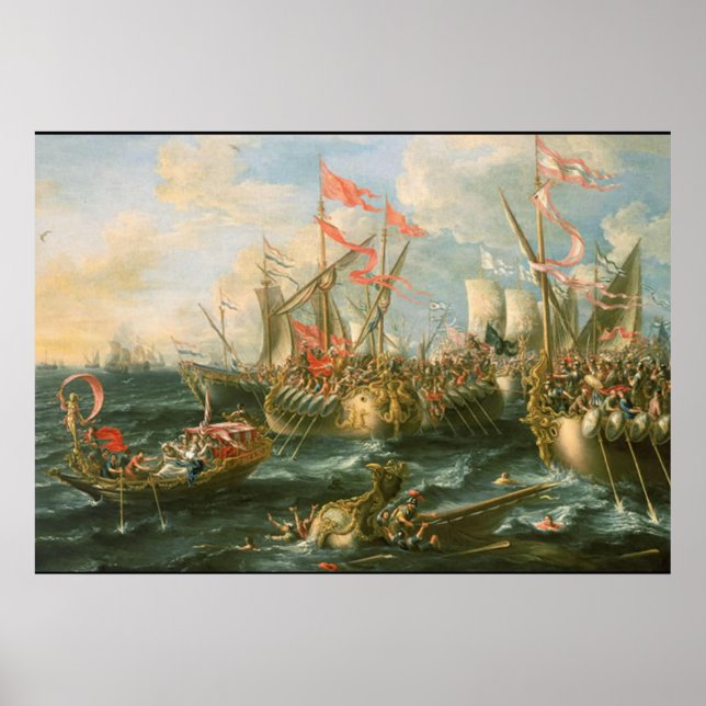 Battle of Actium Vintage Poster (Front)
