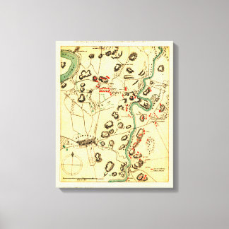 Battle of Antietam - Civil War Panoramic Map 2 Canvas Print