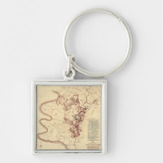 Battle of Antietam - Civil War Panoramic Map 5 Keychain