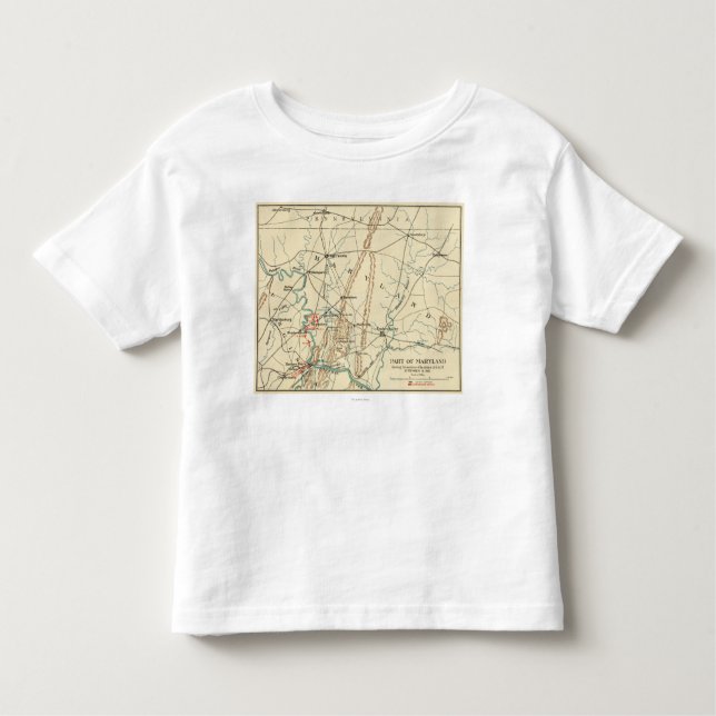 Battle of Antietam - Civil War Panoramic Map 7 Toddler T-shirt (Front)