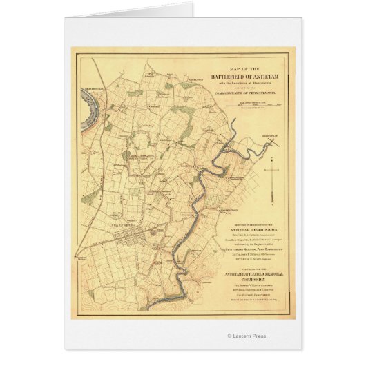 Battle of Antietam - Civil War Panoramic Map Cards (Front)