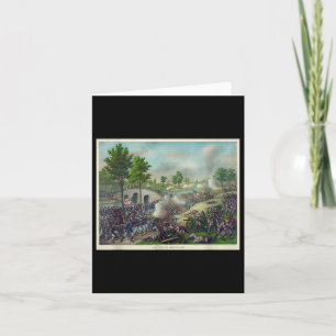 Battle Of Antietam Painting Civil War Battle Card