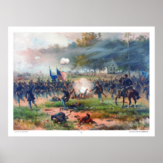 Battle of Antietam Thure de Thulstrup 1887 Restore Poster (Front)