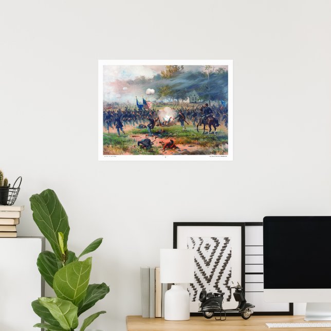 Battle of Antietam Thure de Thulstrup 1887 Restore Poster (Home Office)