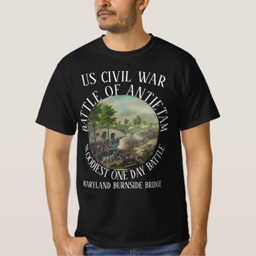 BATTLE OF ANTIETAM US CIVIL WAR BURNSIDE BRIDGE T_Shirt