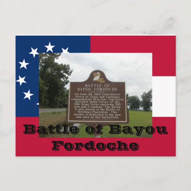 Battle of Bayou Fordoche Postcard (Front)