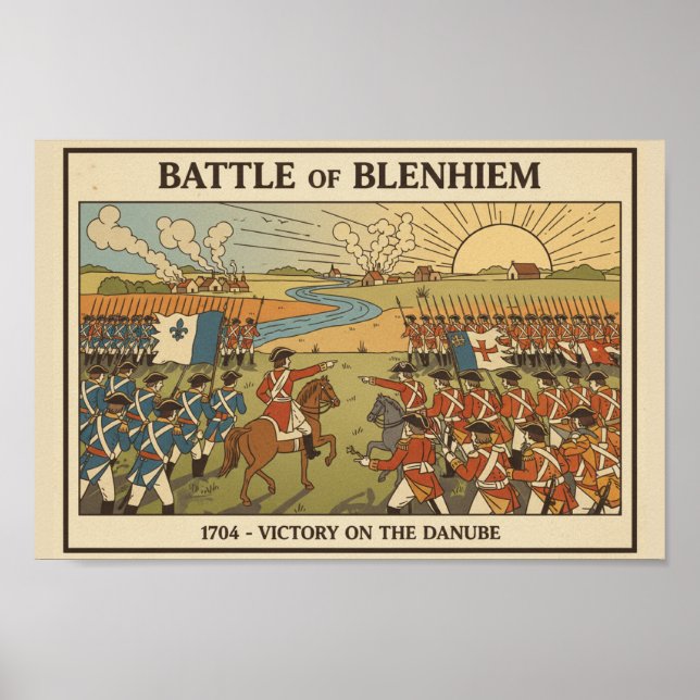 Battle of Blenheim Illustration Poster (Front)