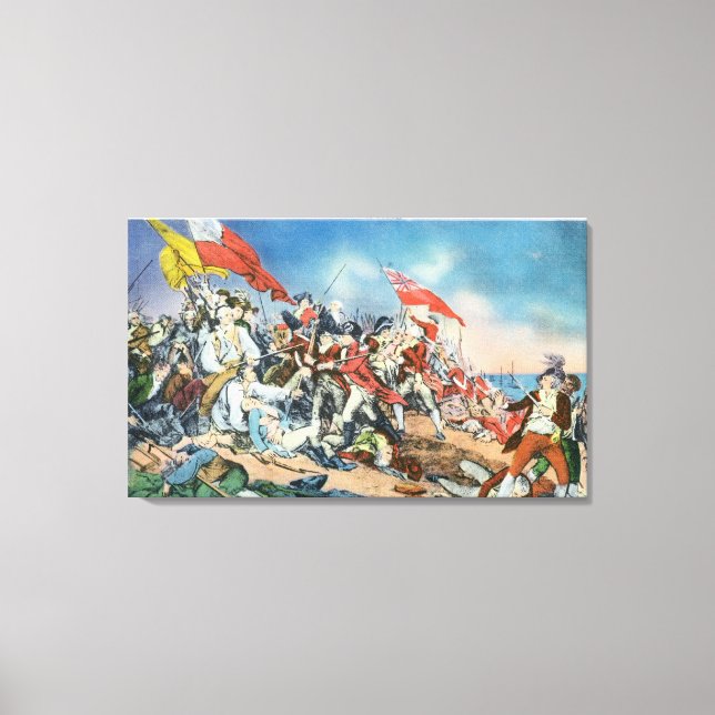 Battle of Bunker Hill Scene - Charlestown, MA Canvas Print (Front)