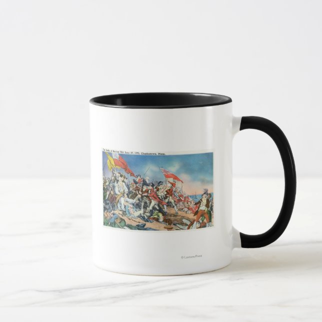 Battle of Bunker Hill Scene - Charlestown, MA Mug (Right)