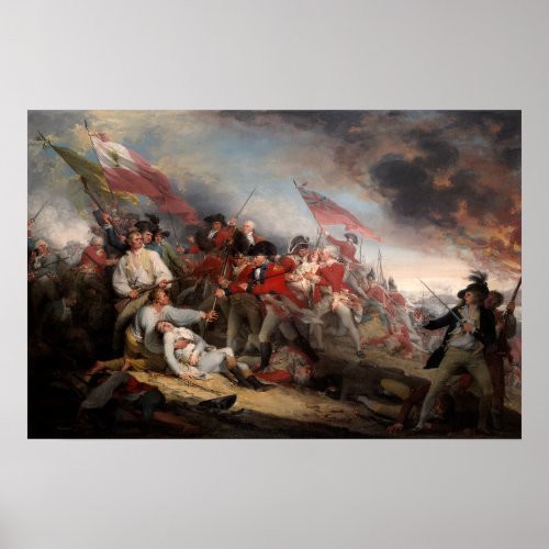 Battle of Bunkers Hill by John Trumbull Poster