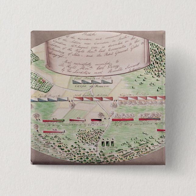 Battle of Camden, 1780 Pinback Button (Front)