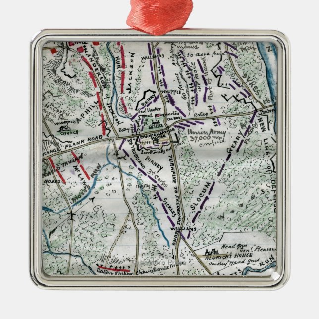 Battle of Chancellorsville 2 Metal Ornament (Front)