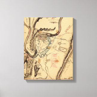 Battle of Chickamauga - Civil War Panoramic Map 3 Canvas Print