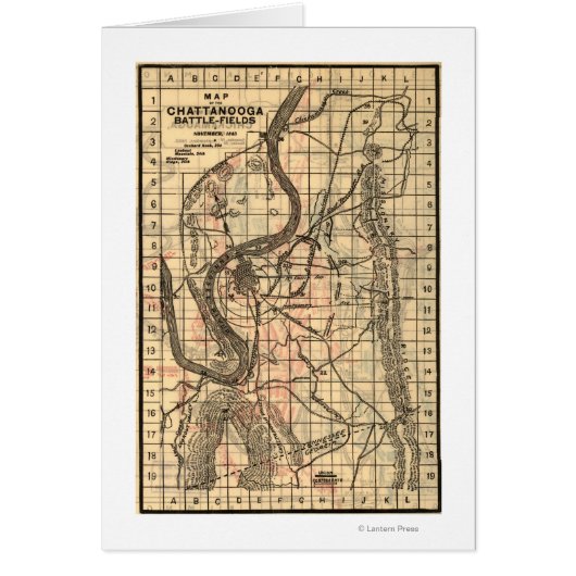 Battle of Chickamauga - Civil War Panoramic Map 3 Cards (Front)