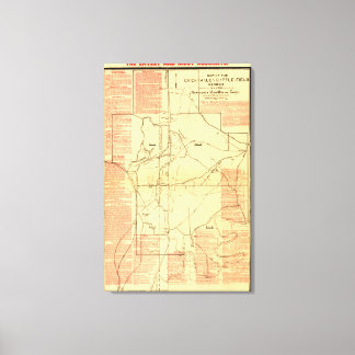 Battle of Chickamauga - Civil War Panoramic Map Canvas Print