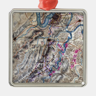 Battle of Chickamauga - Civil War Panoramic Map Metal Ornament