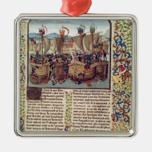 Battle of Ecluse, from 'Froissart's Chronicle' Metal Ornament