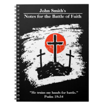 Battle of Faith - Custom Notebook Crosses On Hill