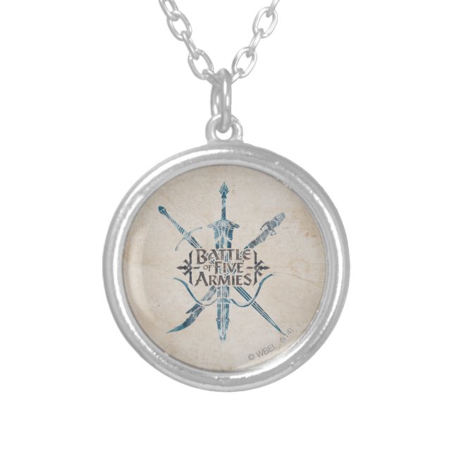 BATTLE OF FIVE ARMIES™ Logo Silver Plated Necklace (Front)