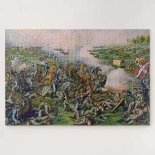 Battle of Five Forks Kurz & Allison Lithograph Jigsaw Puzzle