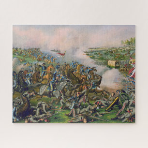 Battle of Five Forks Kurz & Allison Lithograph Jigsaw Puzzle