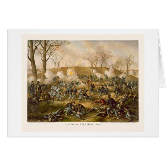 Battle of Fort Donelson by Kurz and Allison 1862 (Front Horizontal)