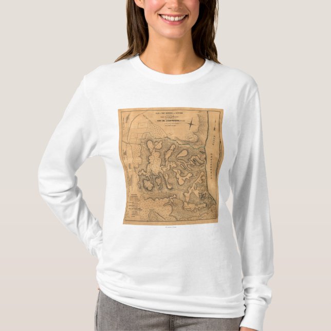 Battle of Fort Donelson - Civil War Panoramic Ma T-Shirt (Front)