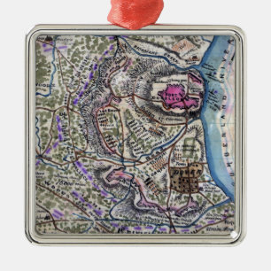 Battle of Fort Donelson - Civil War Panoramic Metal Ornament