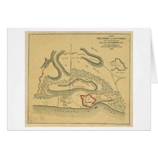 Battle of Fort Henry - Civil War Panoramic Map (Front Horizontal)