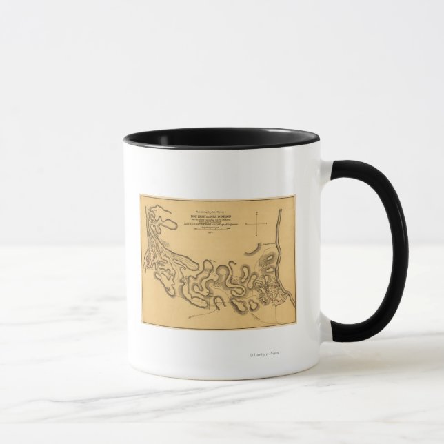 Battle of Fort Henry - Civil War Panoramic Map 2 Mug (Right)
