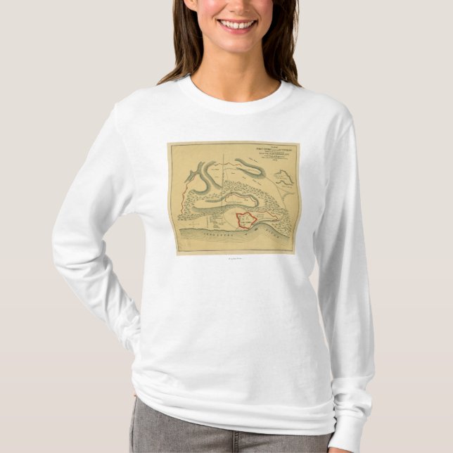 Battle of Fort Henry - Civil War Panoramic Map T-Shirt (Front)
