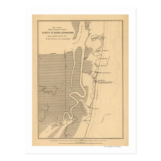 Battle of Fort Sumter - Civil War Panoramic 2 Postcard