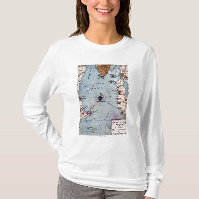 Battle of Fort Sumter - Civil War Panoramic T-Shirt (Front)