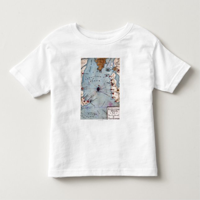 Battle of Fort Sumter - Civil War Panoramic Toddler T-shirt (Front)