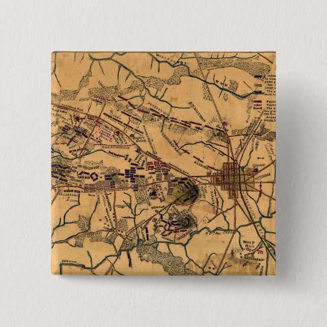 Battle of Gettysburg 14 Pinback Button (Front)