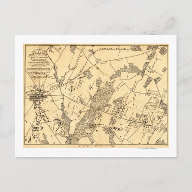 Battle of Gettysburg 16 Postcard (Front)