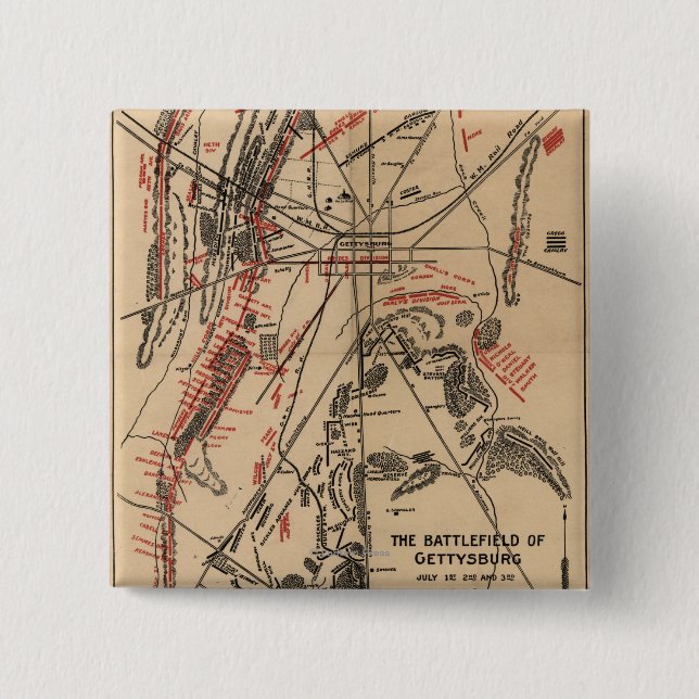 Battle of Gettysburg 2 Pinback Button (Front)